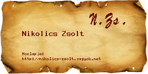 Nikolics Zsolt névjegykártya